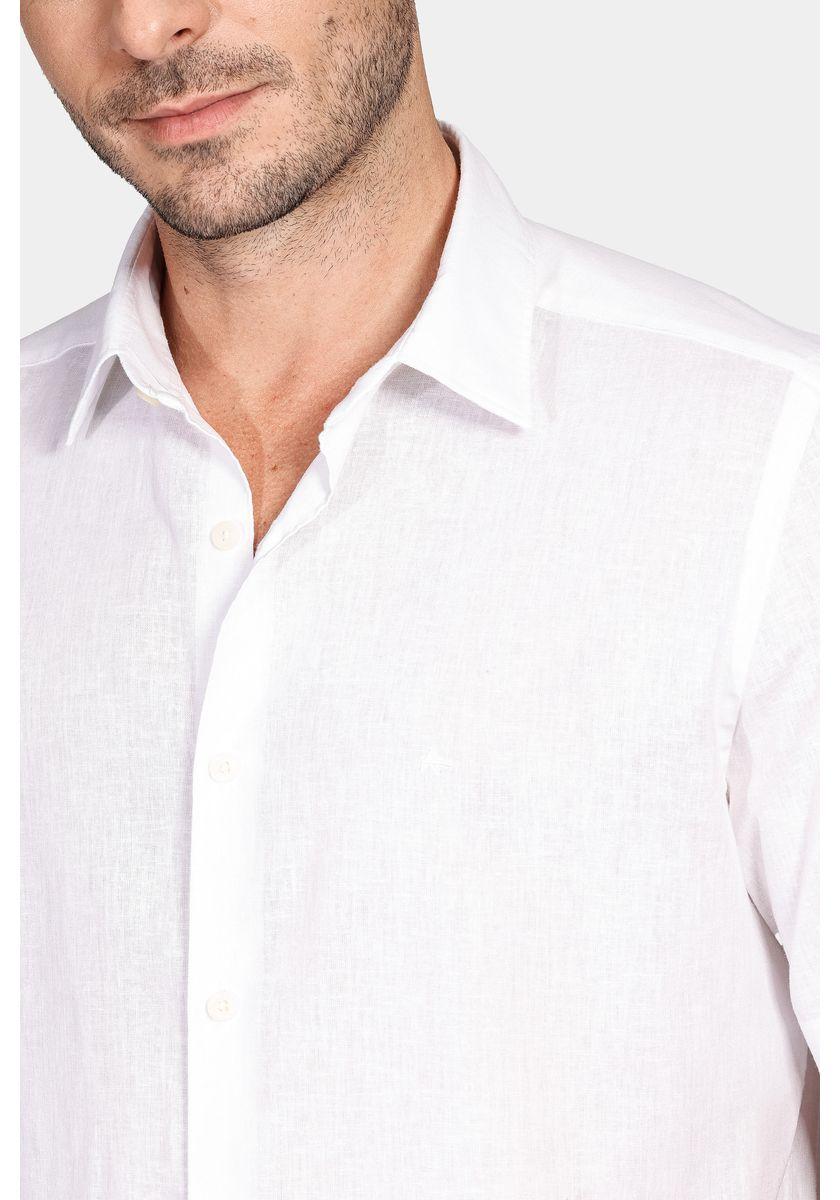 Camisa Aramis Regular Linho Algodão f Branco - 3