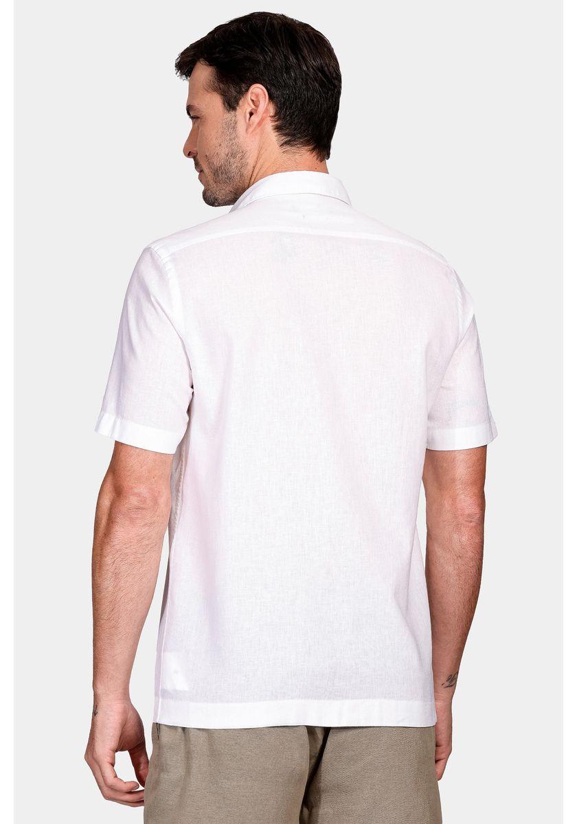 Camisa Aramis Regular Linho Algodão f Branco - 4