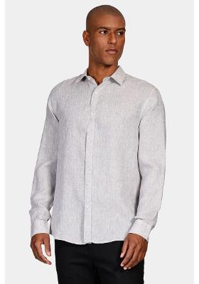 Camisa Aramis Aramis Manga Longa Slim Linho Irlandês Verde