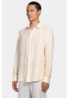 Camisa Aramis Aramis Manga Longa Slim Linho Irlandês Amarelo - 1