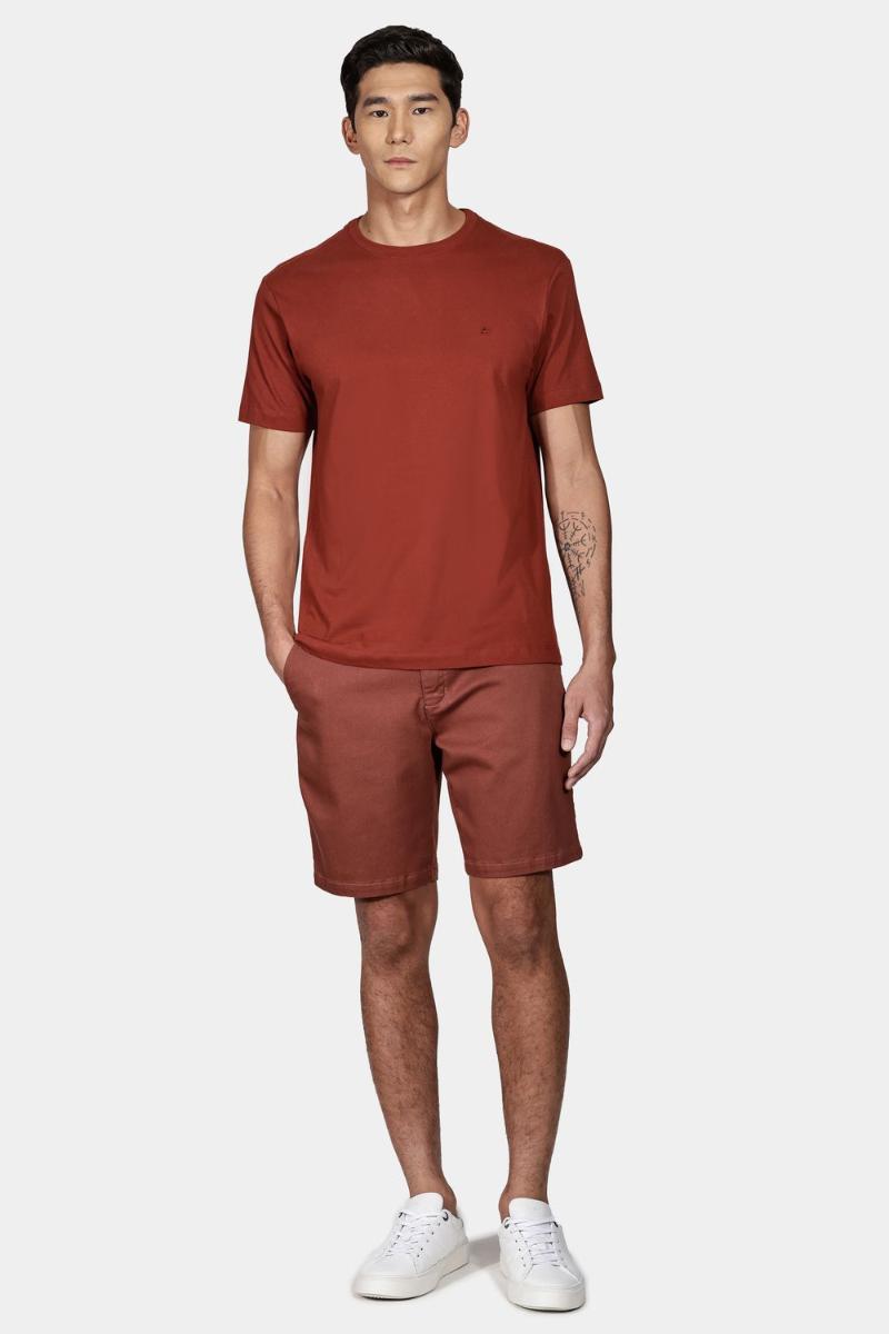 Bermuda Aramis Chino Sarja Moletom Tijolo - 2