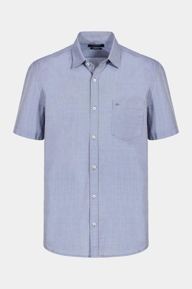 Camisa Aramis Manga Curta Regular Algodão Fio 50 Azul - 6