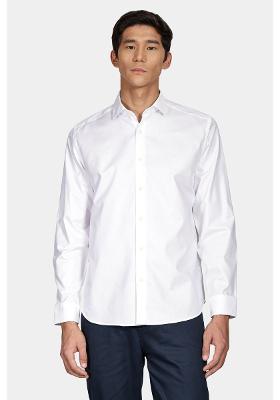 Camisa Manga Longa Cosmo Slim Sarja Pima Lisa Branco