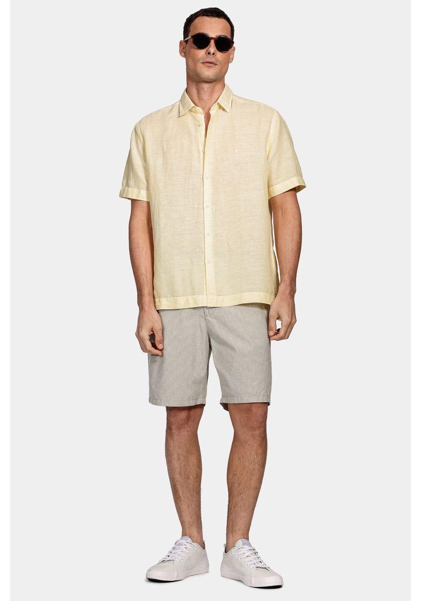Camisa Aramis Regular Linho Algodão Amarelo - 2
