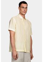 Camisa Aramis Regular Linho Algodão Amarelo - 1