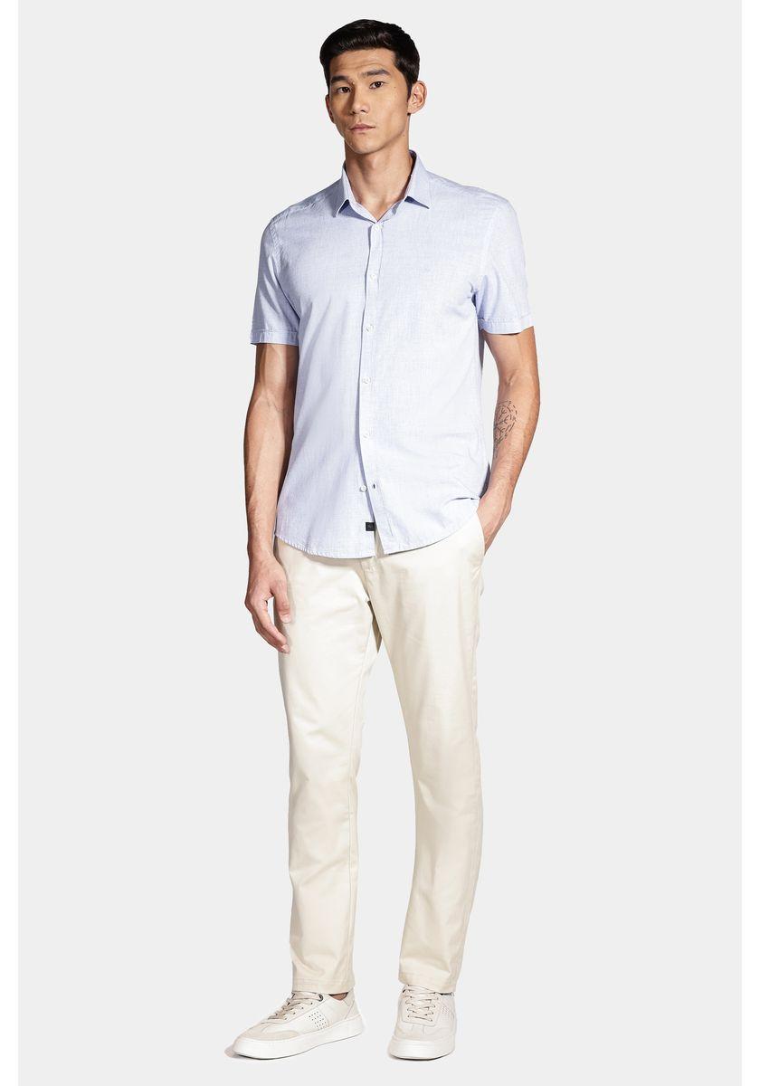 Camisa Aramis Manga Curta Slim Algodão Azul - 2