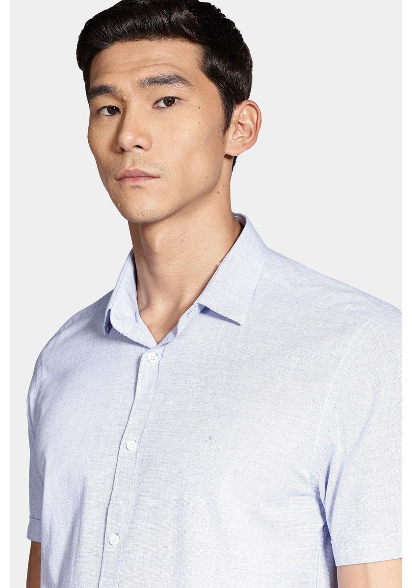Camisa Aramis Manga Curta Slim Algodão Azul - 3