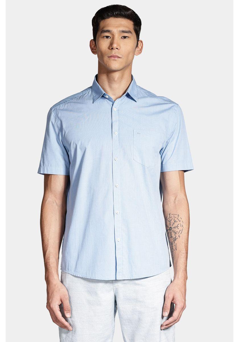 Camisa Aramis Manga Curta Regular Algodão Fio 50  Azul - 1