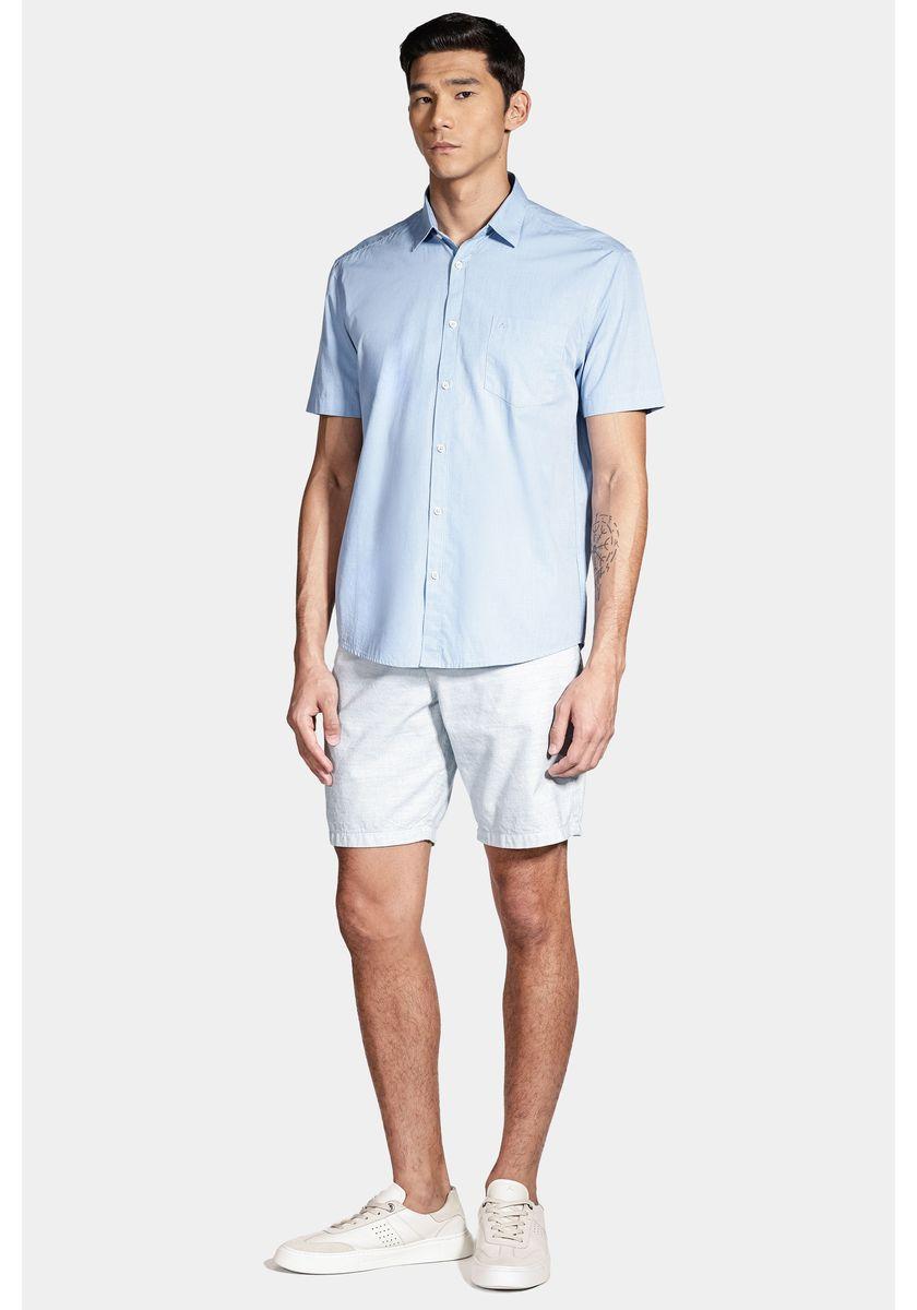Camisa Aramis Manga Curta Regular Algodão Fio 50  Azul - 2