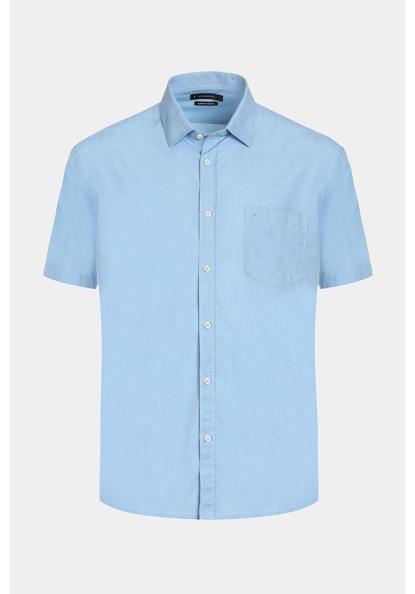 Camisa Aramis Manga Curta Regular Algodão Fio 50  Azul - 6