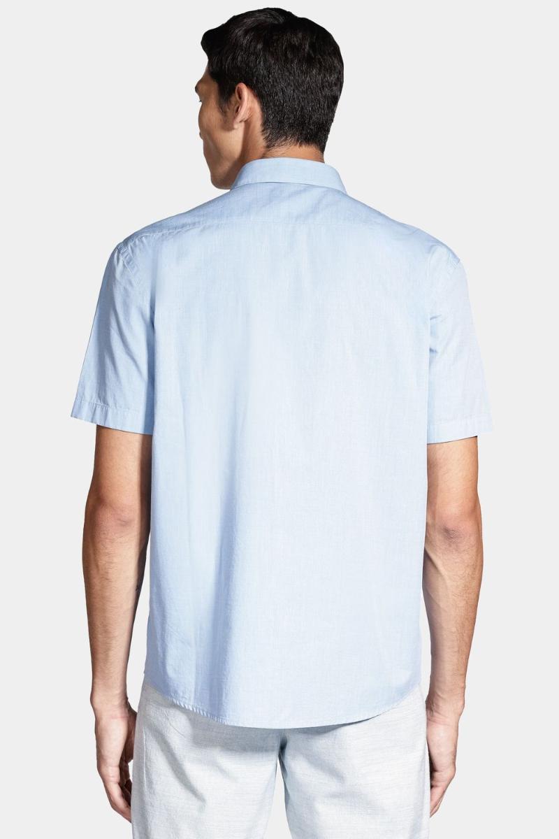 Camisa Aramis Manga Curta Regular Algodão Fio 50  Azul - 4