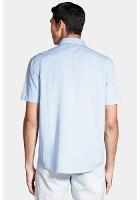 Camisa Aramis Manga Curta Regular Algodão Fio 50  Azul