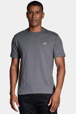 Camiseta Aramis Manga Curta Patch Cinza Grafite