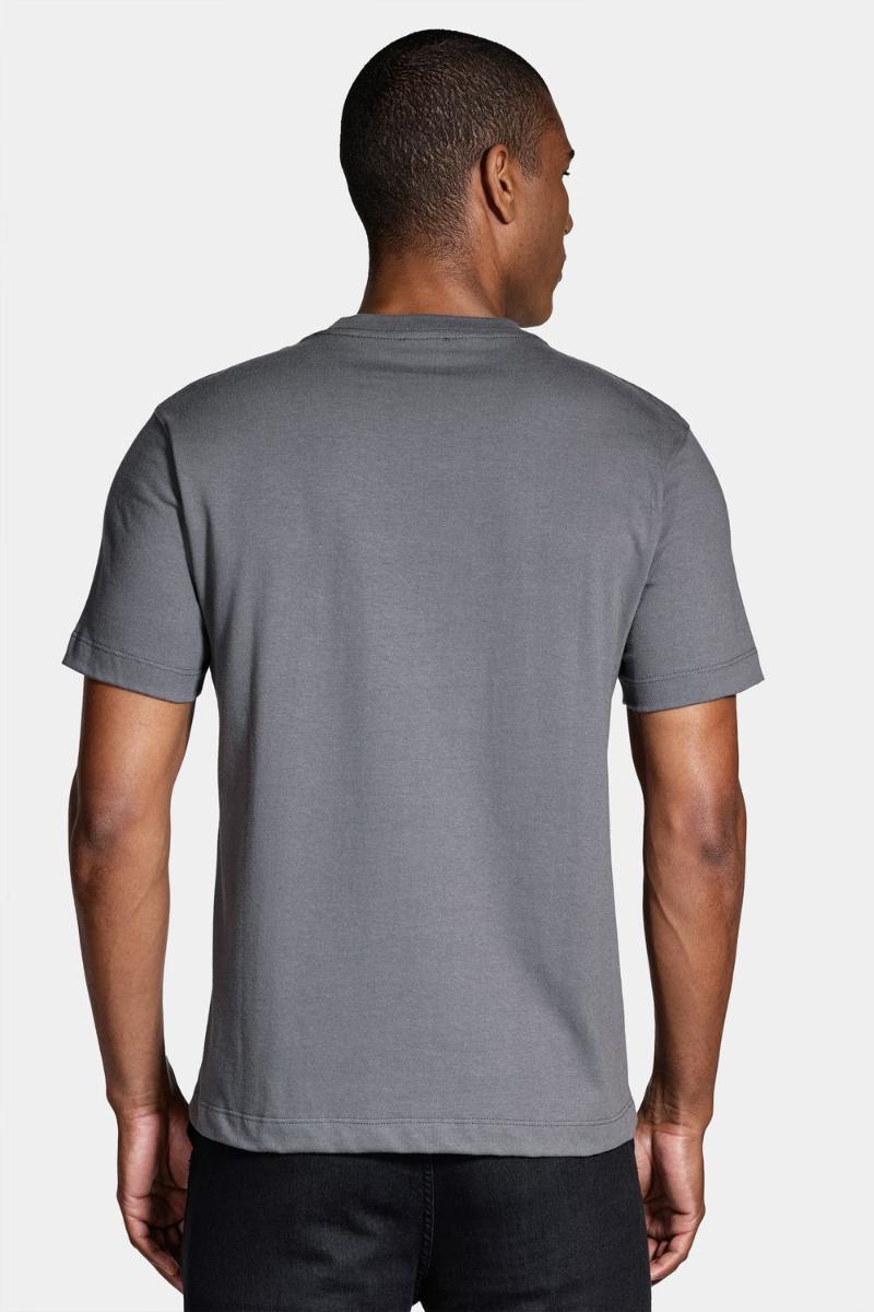 Camiseta Manga Curta Patch Cinza Grafite - 4
