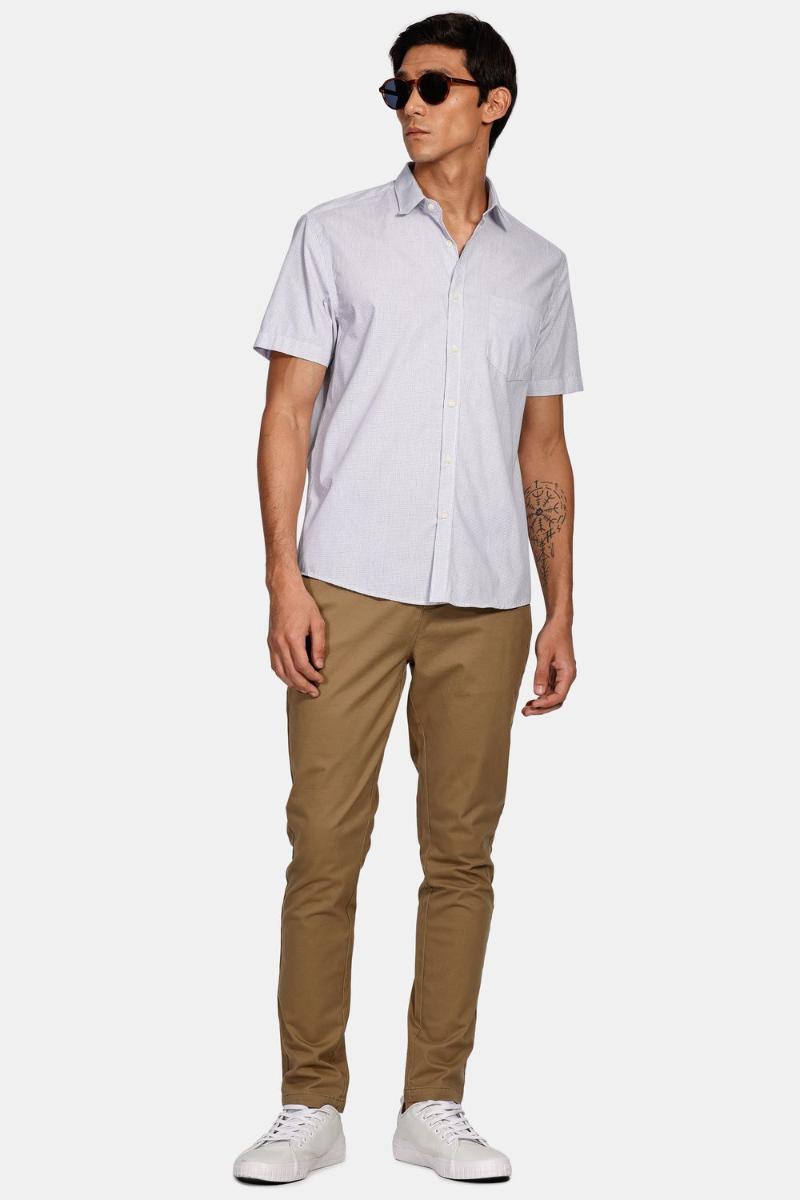 Camisa Aramis Manga Longa Regular Algodão Xadrez Branco - 2