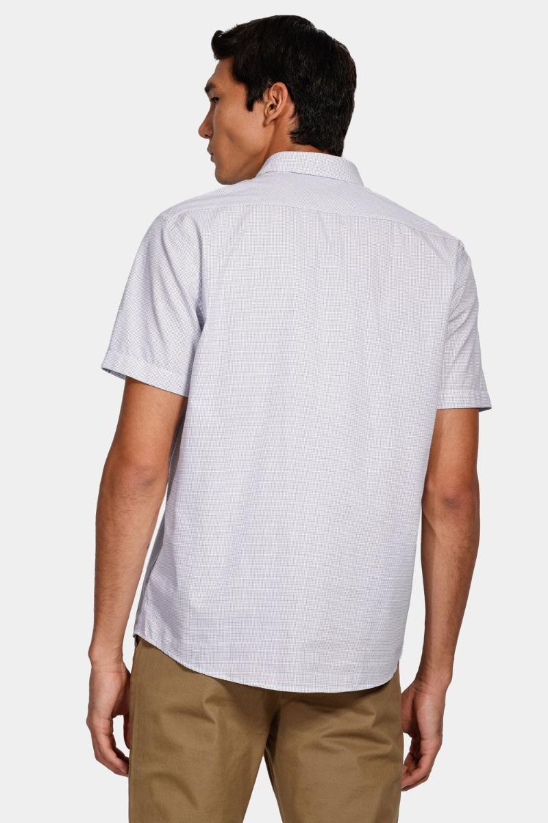 Camisa Aramis Manga Longa Regular Algodão Xadrez Branco - 4