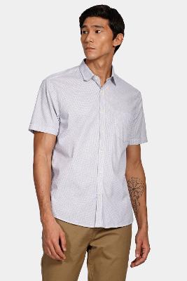 Camisa Aramis Manga Longa Regular Algodão Xadrez Branco