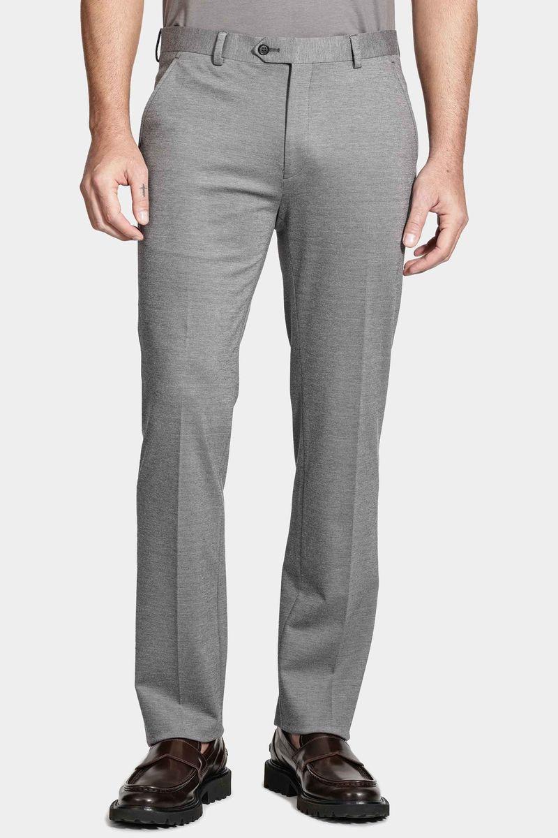 Calça Alfaiataria Cós Ajustável Cinza - 1