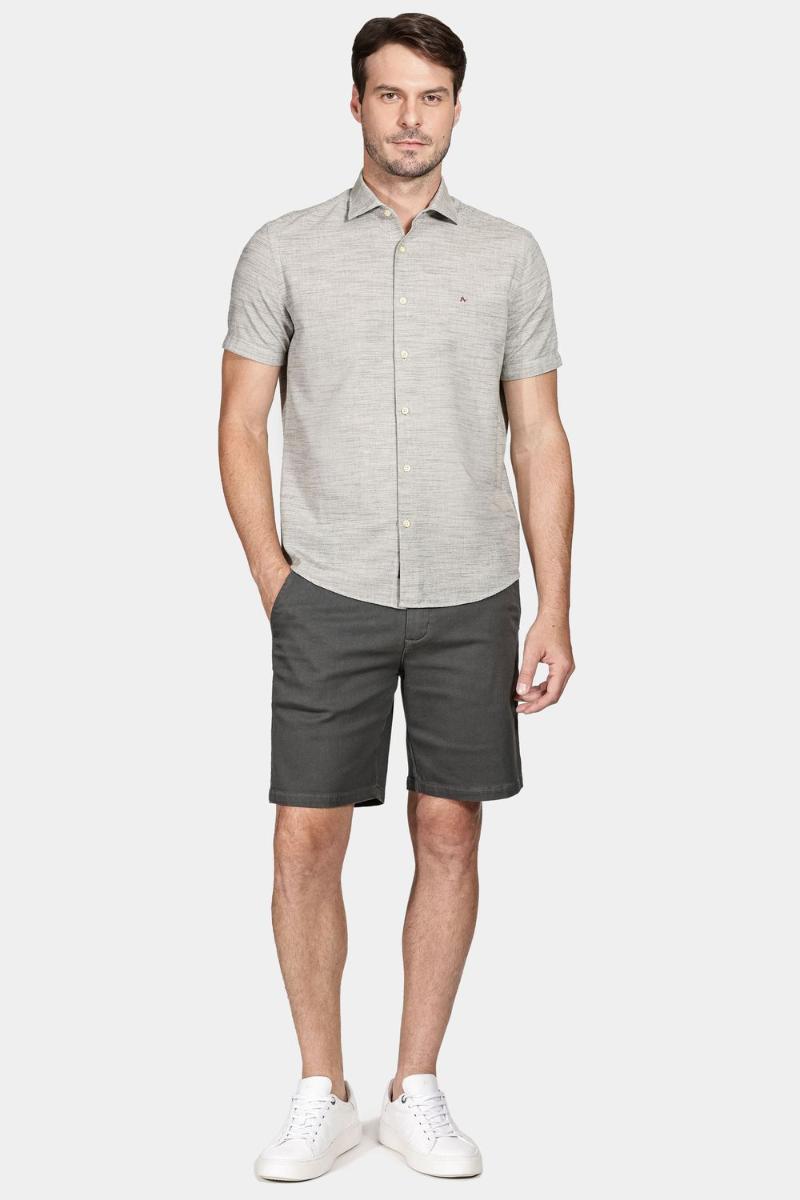 Bermuda Aramis Chino Sarja Moletom Chumbo - 2