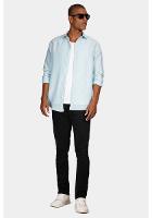 Camisa Manga Longa Move Regular Linho Algodão Martinelli Azul Piscina - 2