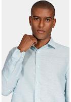 Camisa Manga Longa Move Regular Linho Algodão Martinelli Azul Piscina - 3