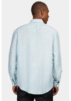 Camisa Manga Longa Move Regular Linho Algodão Martinelli Azul Piscina