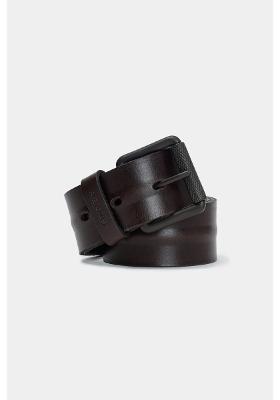 Cinto Couro Pinstripe Relevo Marrom