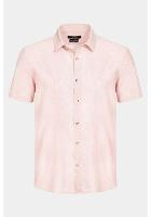 Camisa Manga Curta Move Slim Linho Algodão Coral - 6