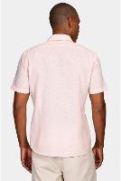 Camisa Manga Curta Move Slim Linho Algodão Coral - 10