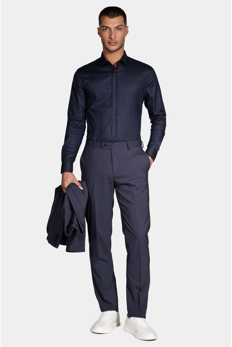 Camisa Aramis Manga Longa Slim Stretch Marinho - 6