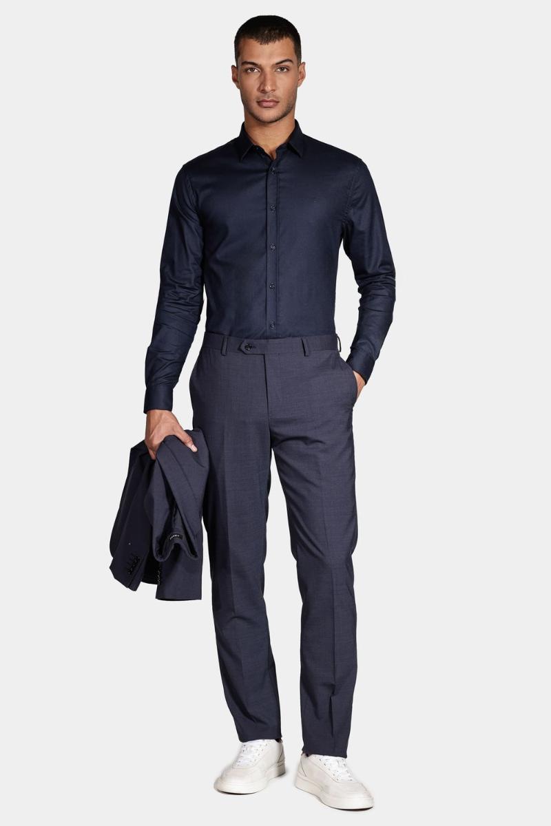 Camisa Aramis Manga Longa Slim Stretch Marinho - 2