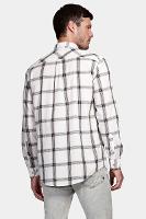 Camisa Aramis Manga Longa Regular Xadrez Branco e Marinho - 3