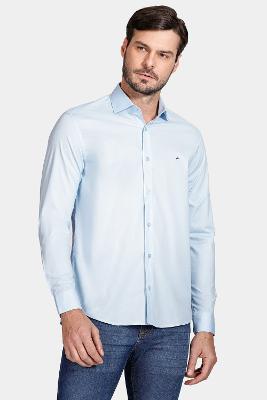 Camisa Aramis Manga Longa Slim Stretch Azul