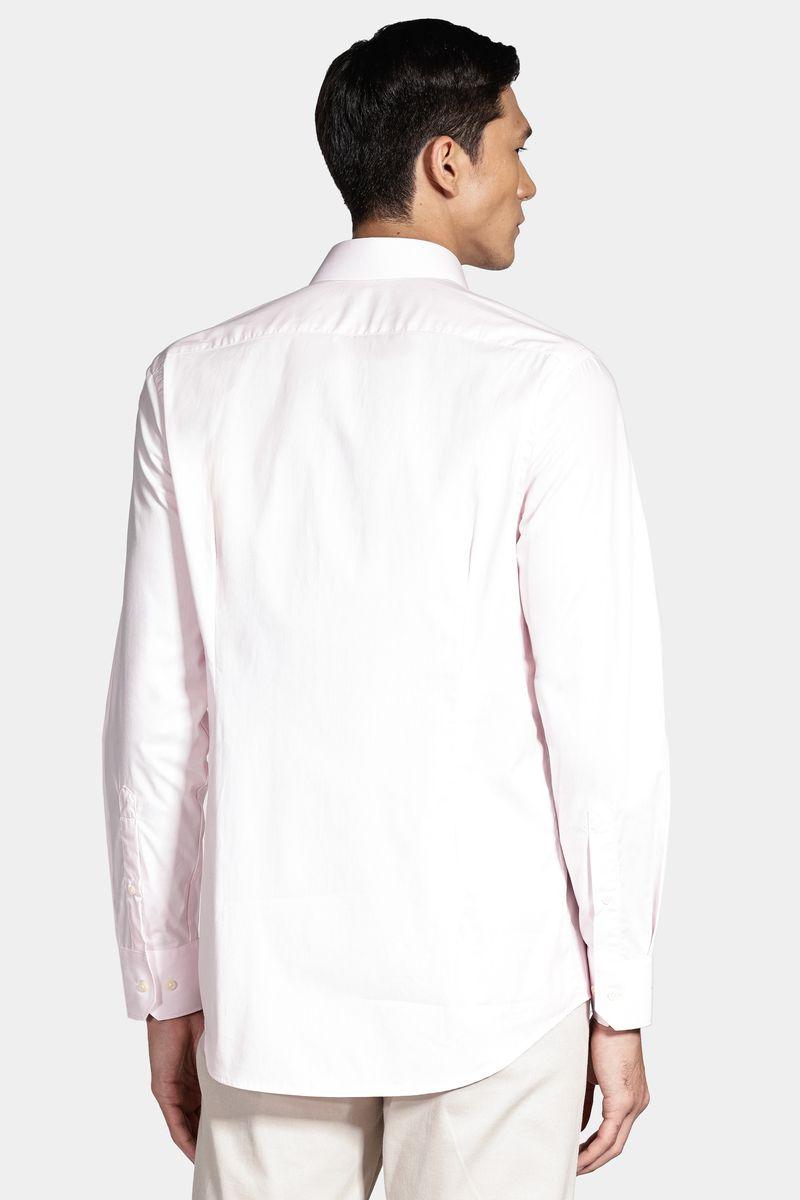Camisa Slim Social Com Elastano Rosa - 4