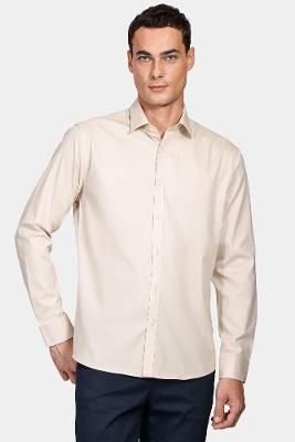 Camisa Aramis Slim Algodão Damero Areia