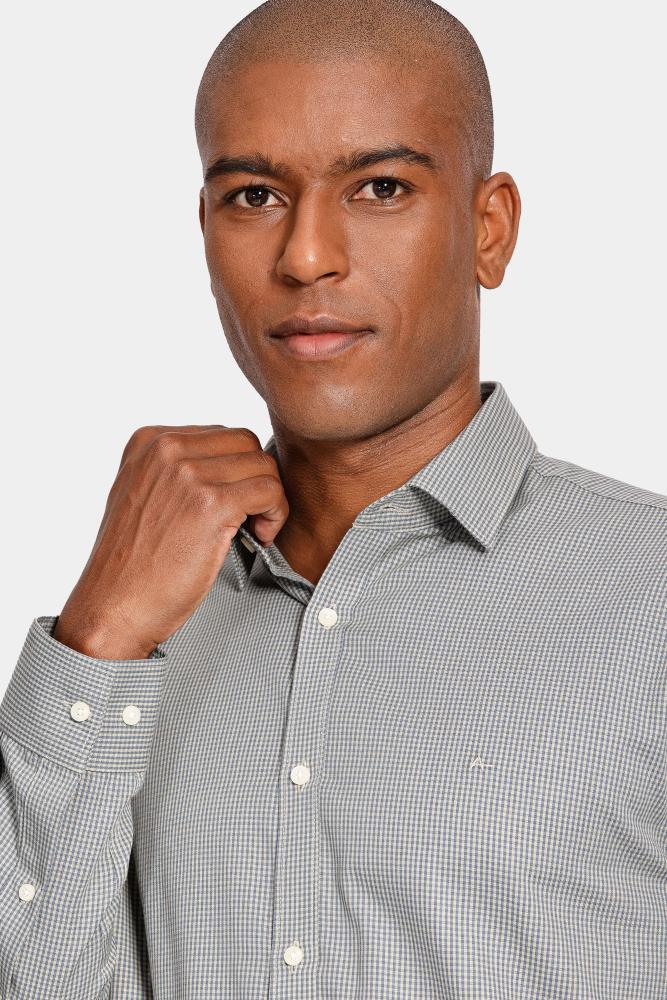 Camisa Aramis Manga Longa Cosmo Slim Algodão Micro Xadrez - 3