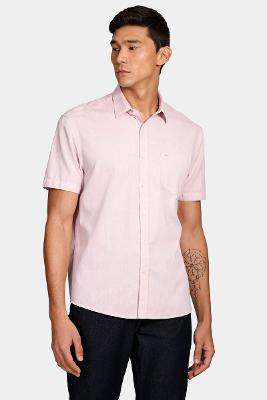 Camisa Aramis Manga Curta Cosmo Com Bolso Rose