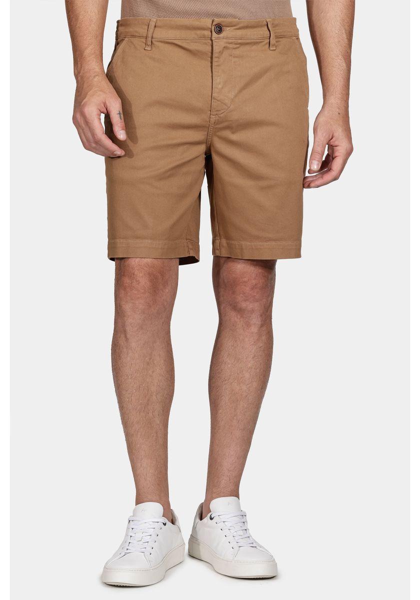 Bermuda Aramis Chino Sarja Maquinetada Cáqui - 1