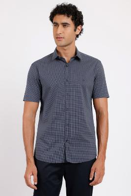 Camisa Aramis Manga Curta Slim Marinho