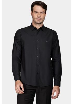 Camisa Aramis Slim Oxford Liso Preto