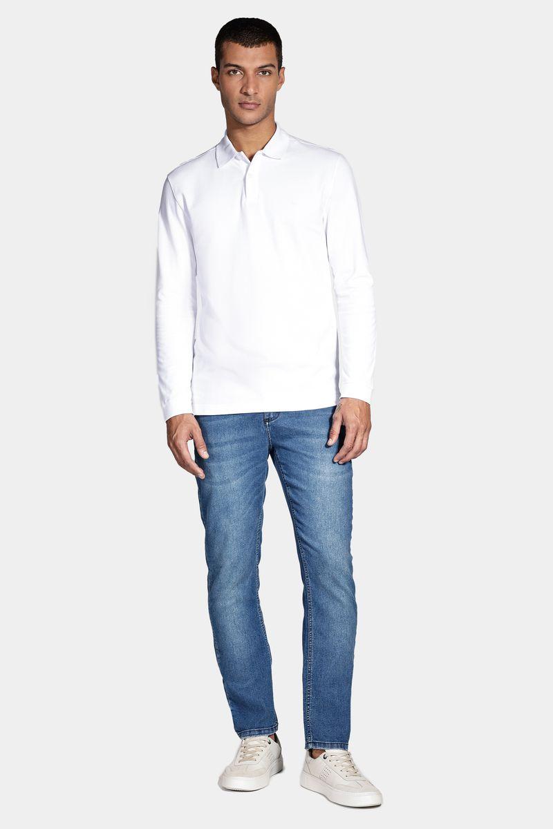 Polo Aramis Piquet Manga Longa Off White - 2