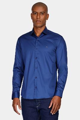 Camisa Aramis Slim Tricoline Fio 60 Marinho