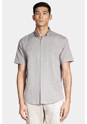 Camisa Manga Curta Move Slim Oxford Button Down Copan Café
