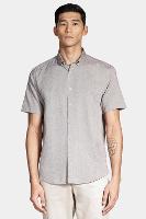 Camisa Aramis Manga Curta Slim Oxford Café - 1