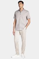 Camisa Aramis Manga Curta Slim Oxford Café - 2