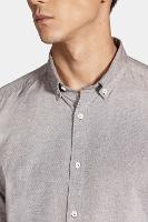 Camisa Aramis Manga Curta Slim Oxford Café - 3