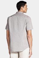 Camisa Aramis Manga Curta Slim Oxford Café