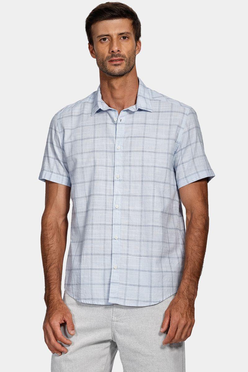 Camisa Aramis Manga Curta Azul Claro - 1