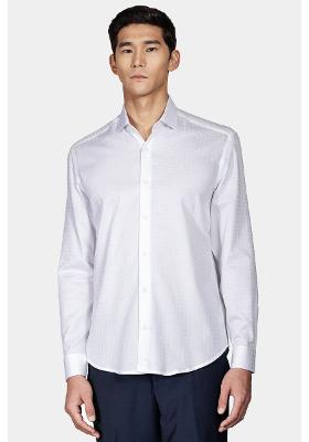 Camisa Aramis Slim Tricoline Maquinetada Branco