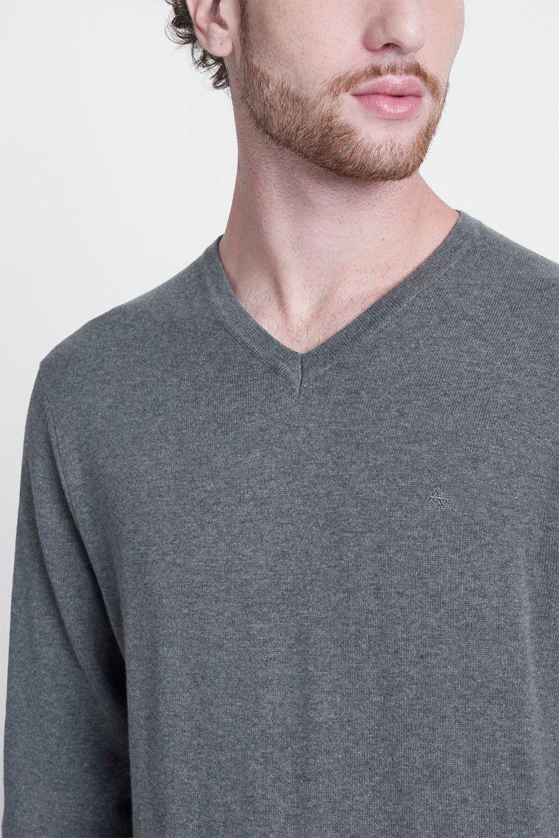 Tricot Aramis Manga Longa Cinza - 3